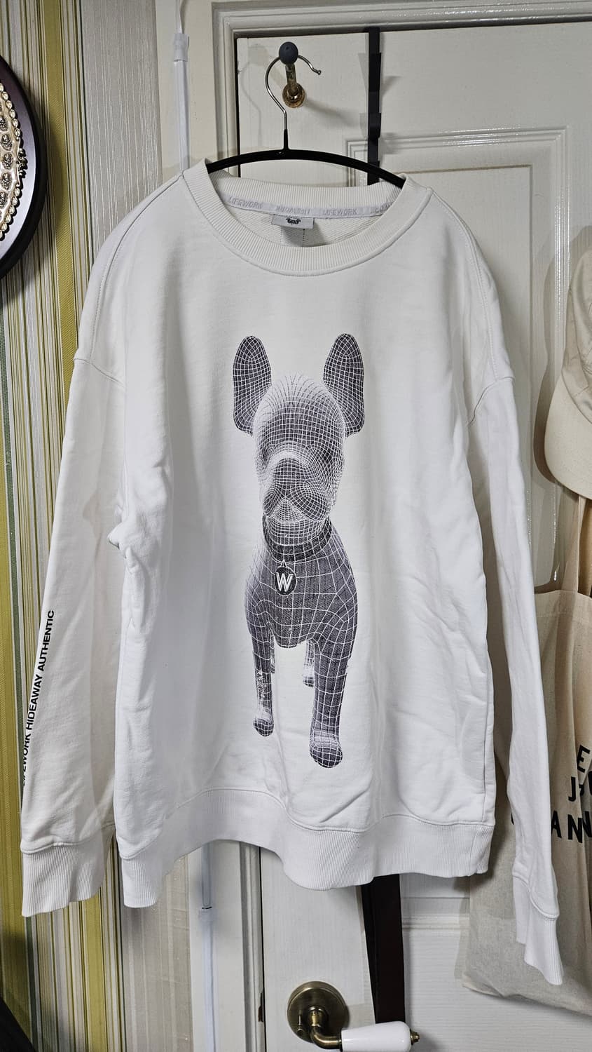 라이프워크 로고 스웻셔츠 화이트 L 상품이미지1