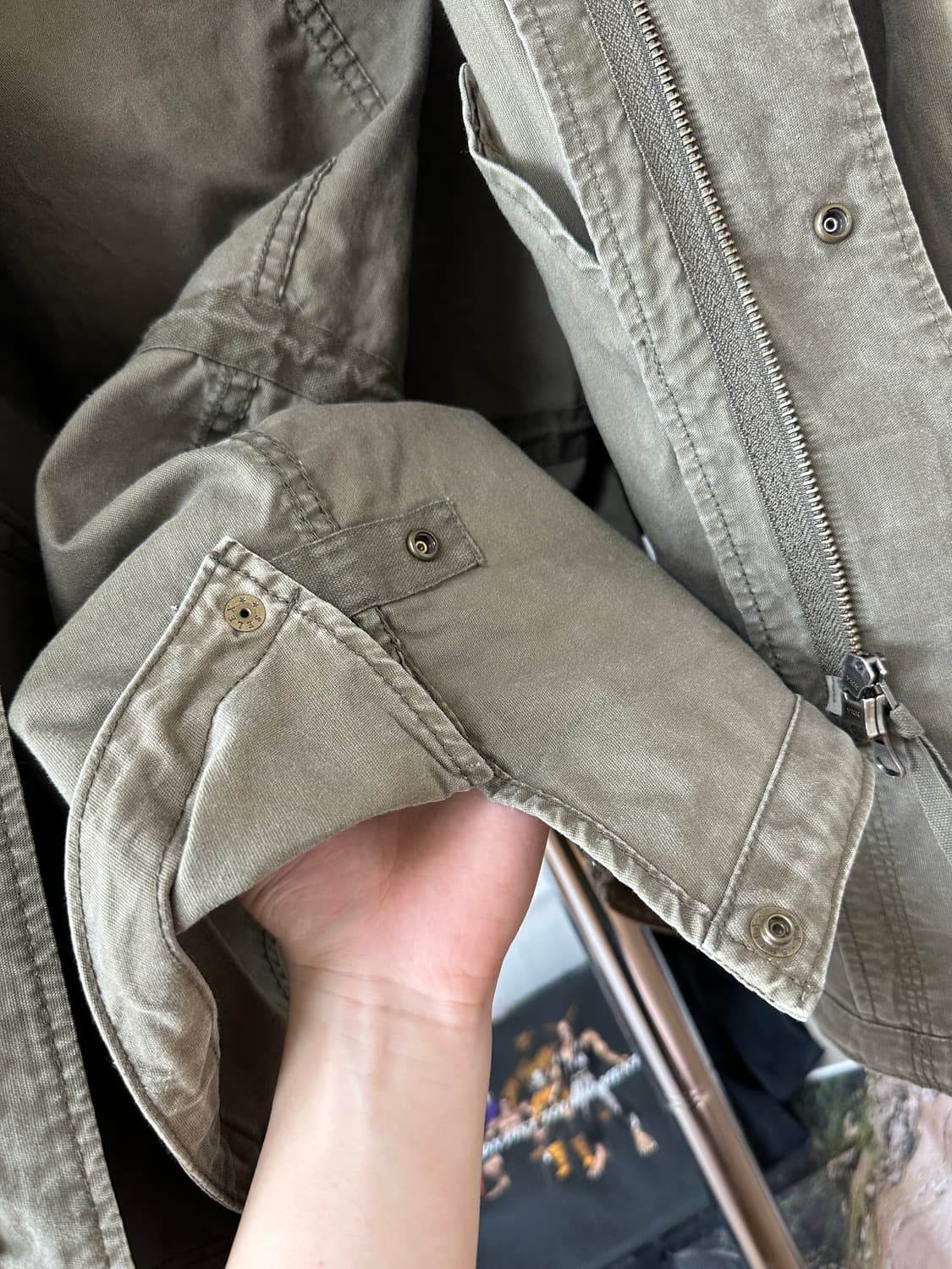 BEAMS Olive Fishtail Military Parka 상품이미지7