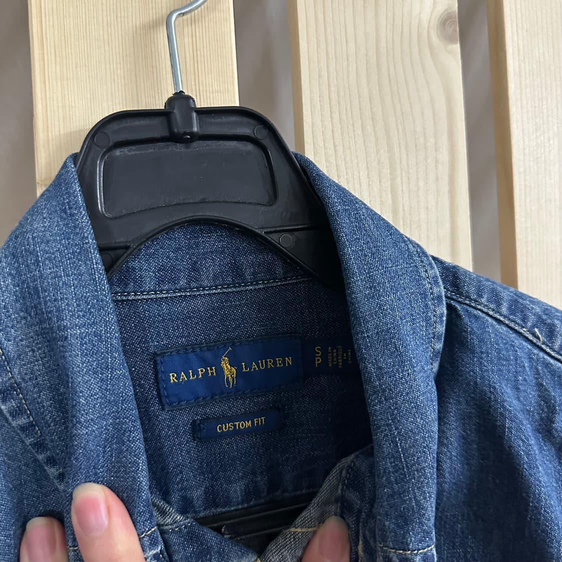 (S) 폴로 랄프로렌 커스텀 핏 데님 셔츠 상품이미지5