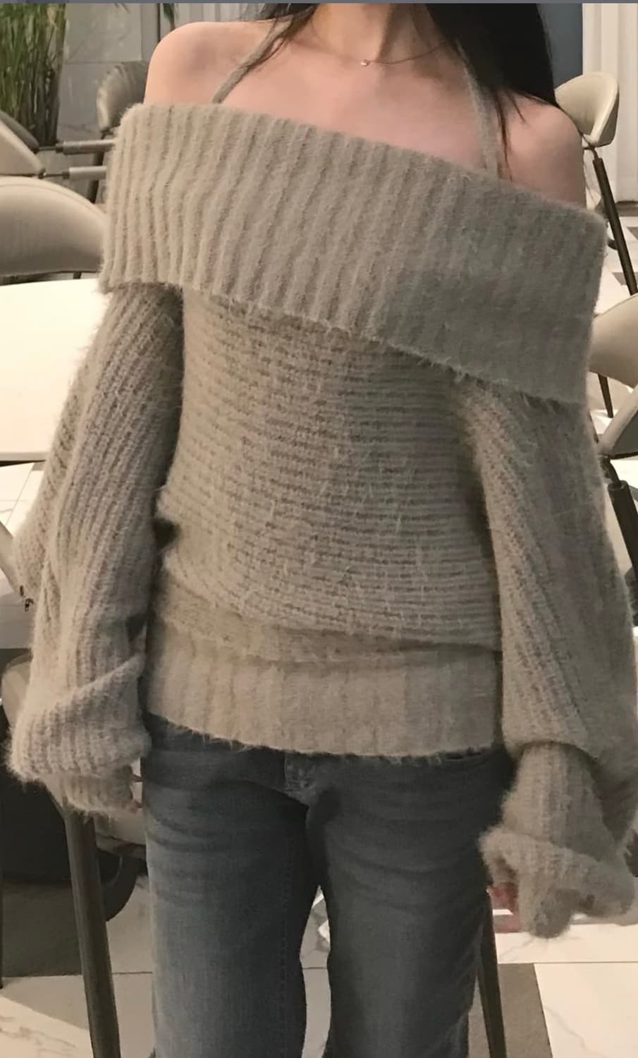 클리시어 팔레트 니트 마롱라떼 상품이미지1