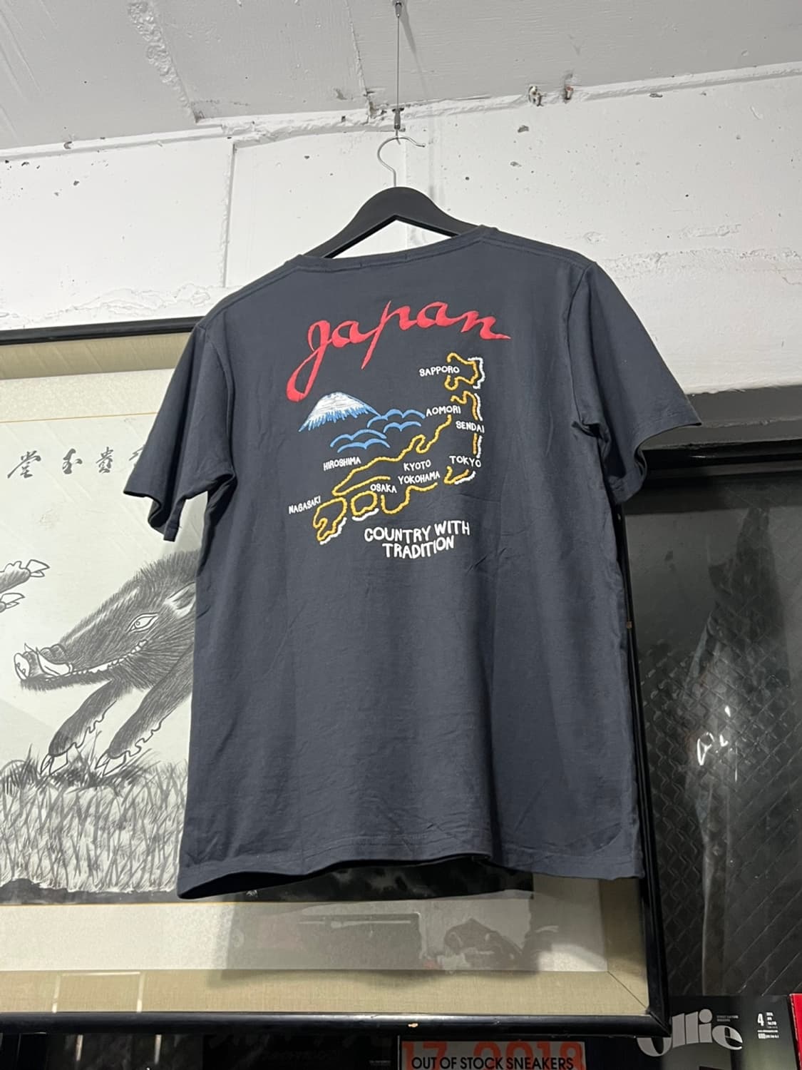 Beams Hearts Map Embroidery T-shirts 상품이미지4