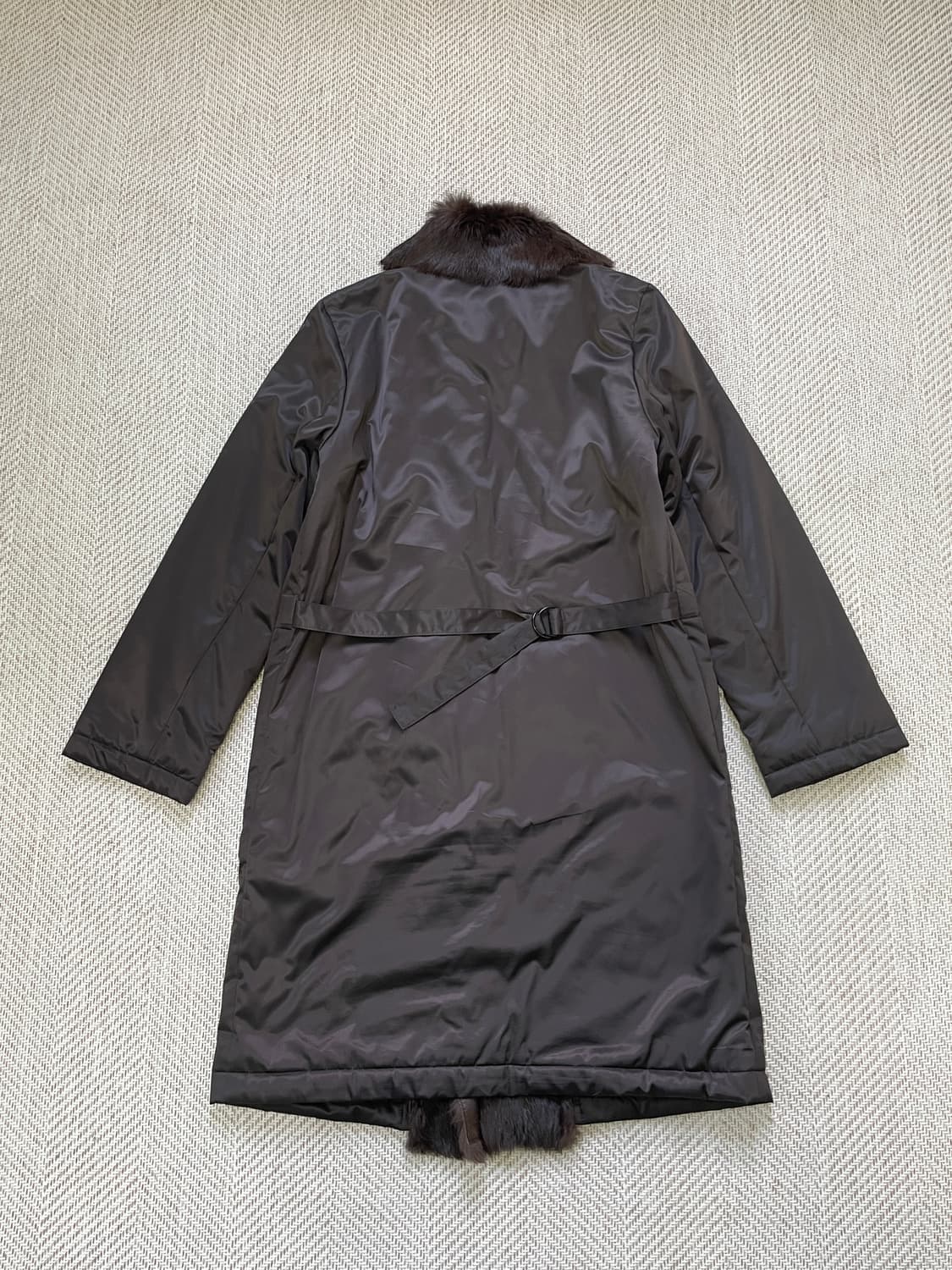 스피치오 래빗퍼 트리밍 더블 훅 롱 코트 J04016 상품이미지7