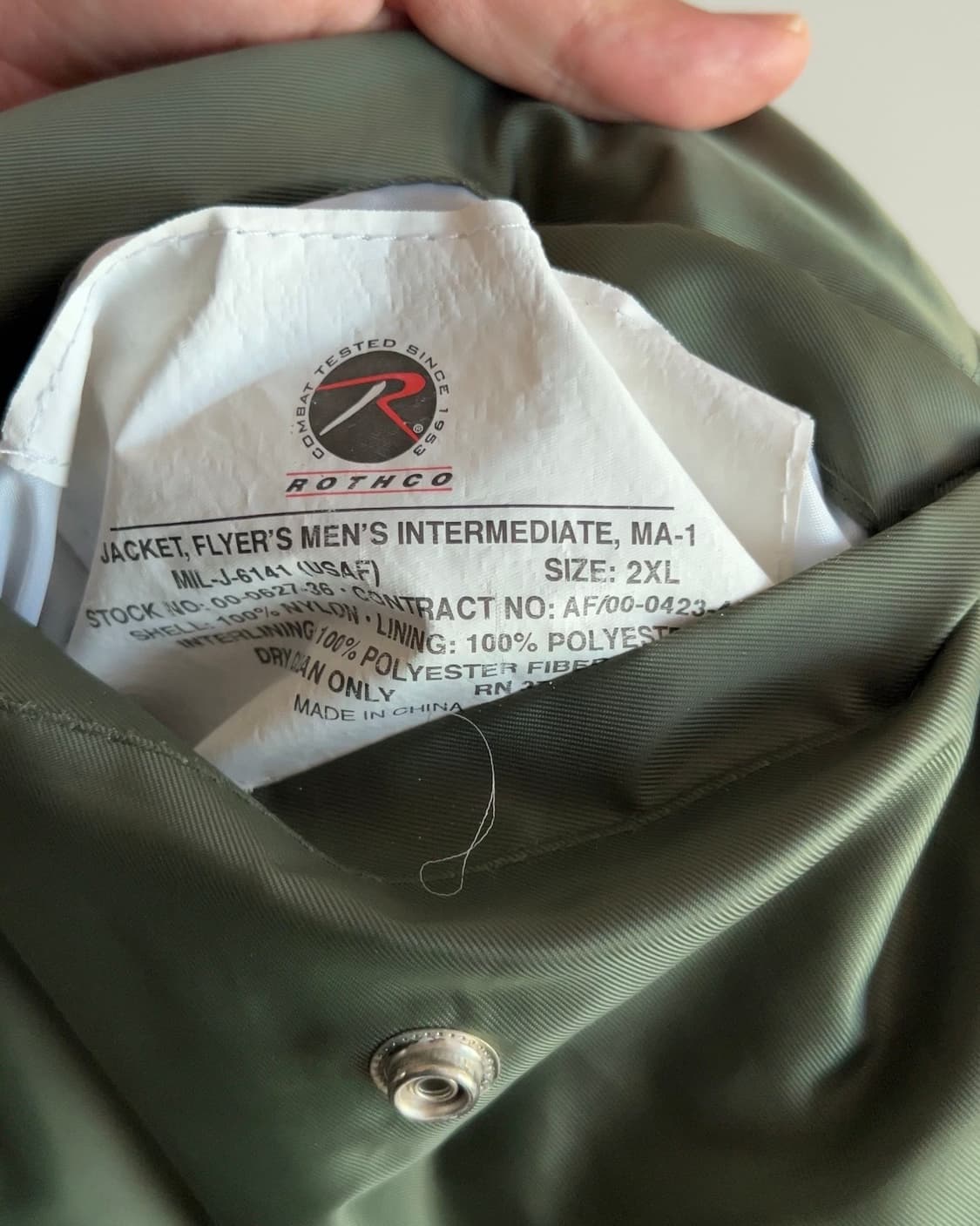 로스코 리버시블 MA-1 항공점퍼 XXL 상품이미지5