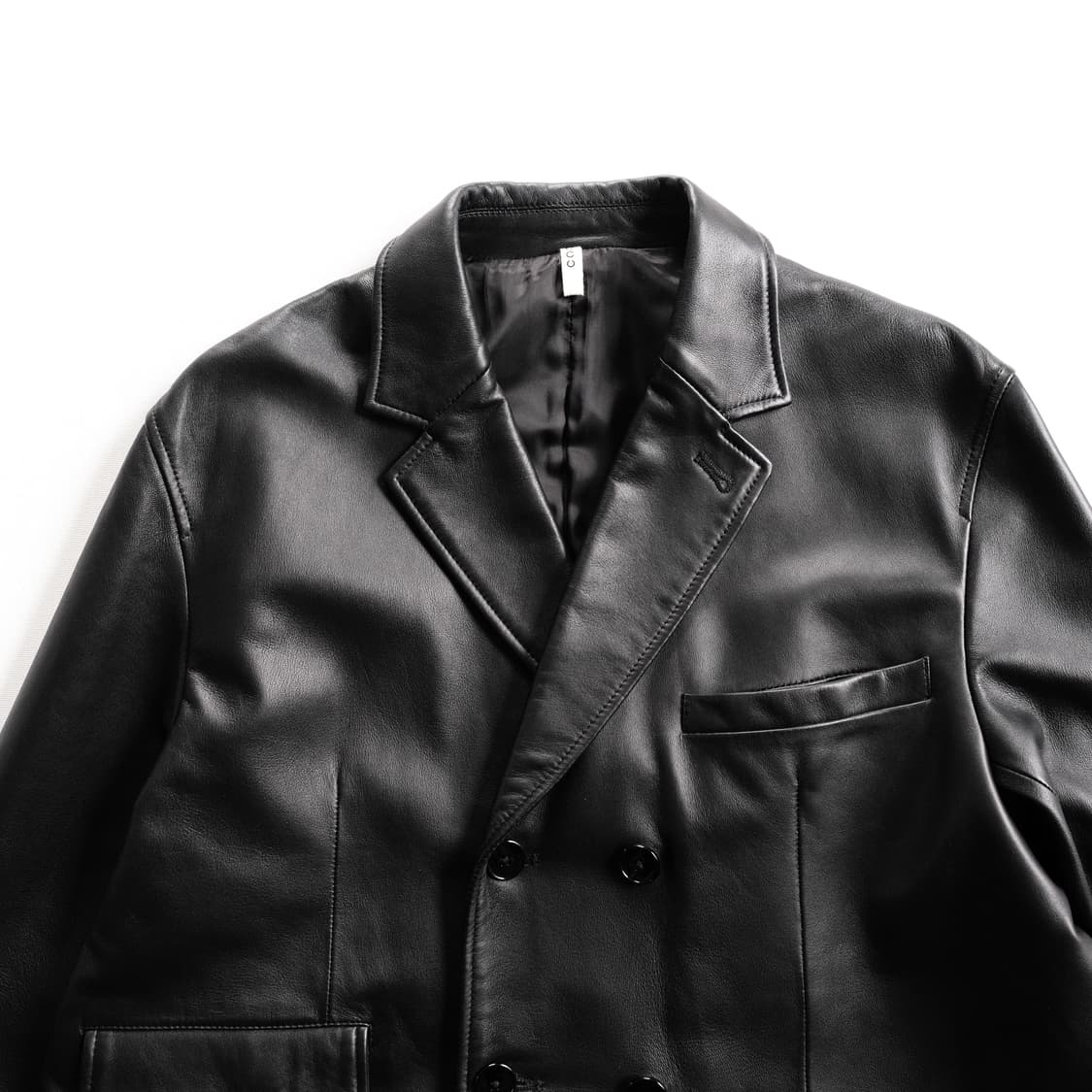 CCU 레더 양가죽 더블 브레스트 자켓 2(100-105)사이즈 블랙 상품이미지6