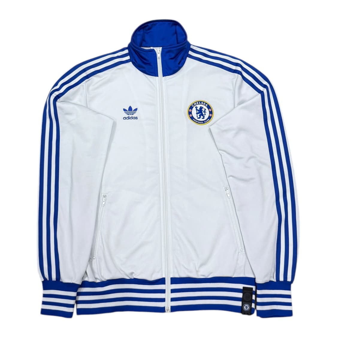 아디다스 빈티지 희귀 첼시 트랙탑 져지 자켓 화이트 블루 L 상품이미지1