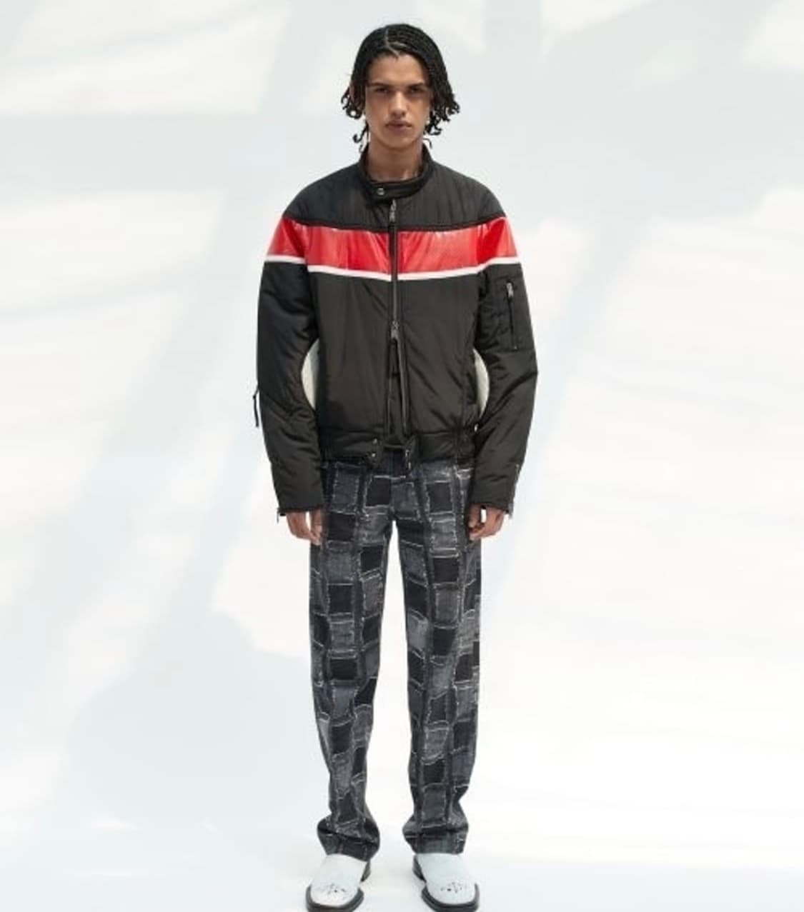 [XL] 앤더슨벨 바이커 패디드 점퍼 자켓 상품이미지1