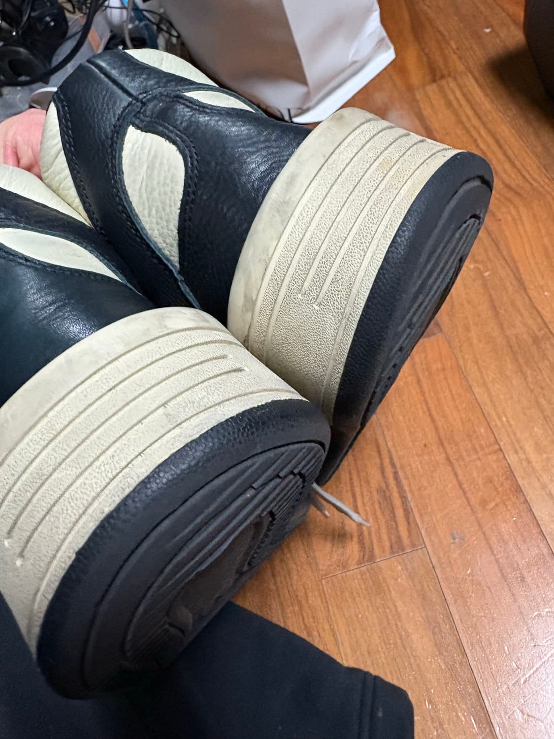 릭오웬스 다크쉐도우 컨버스 터보웨폰 블랙 크림 280 상품이미지4