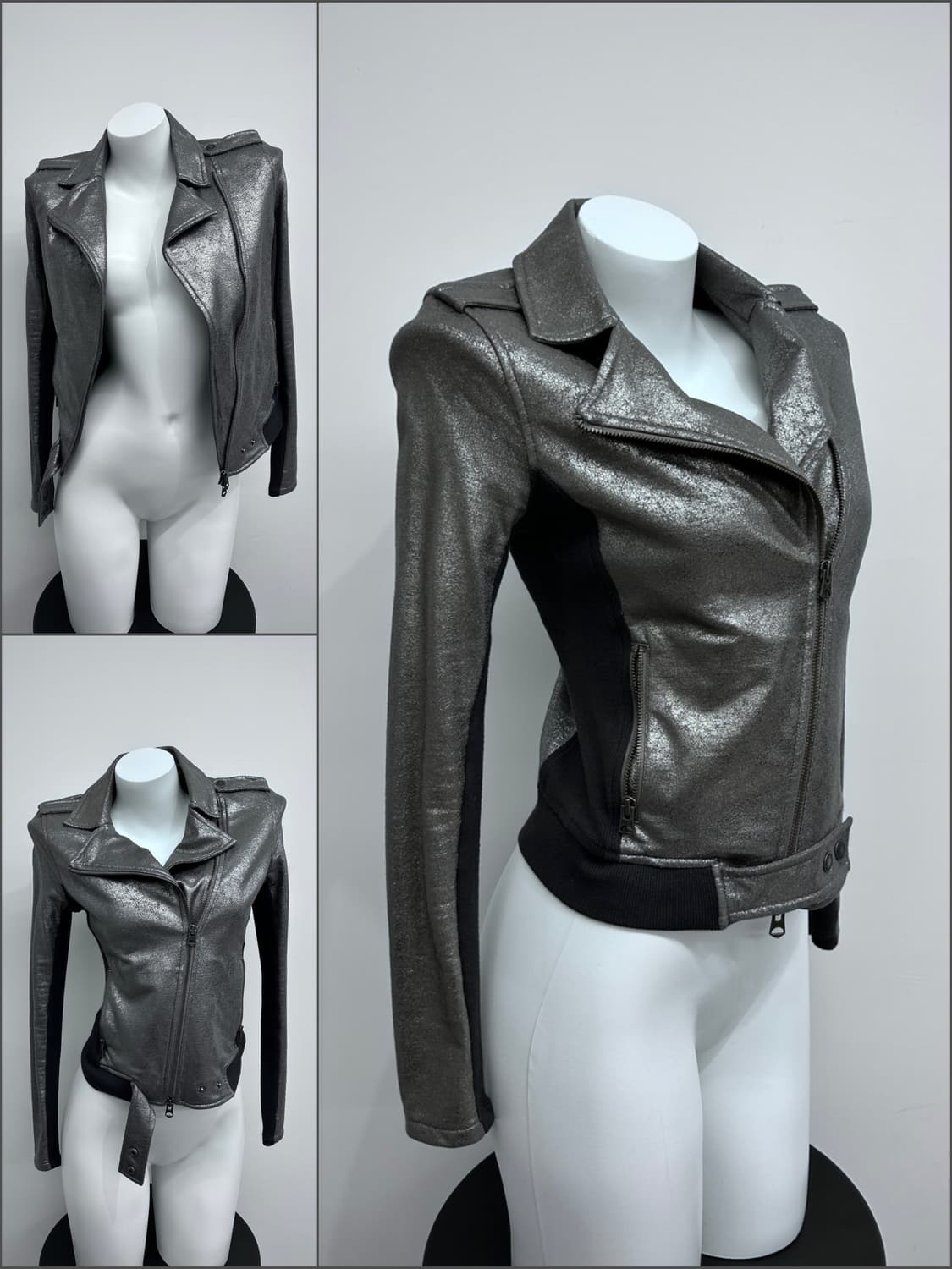 아르마니 실버 코티드 코튼 집업 자켓 상품이미지1