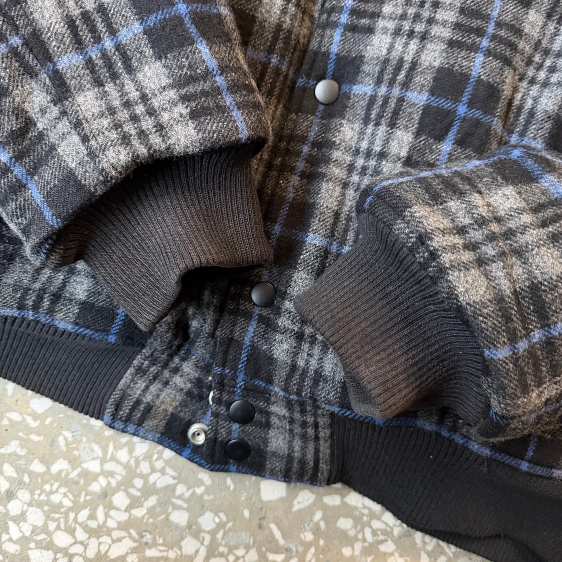 00s 올드 스투시 울 체크 자켓 상품이미지7