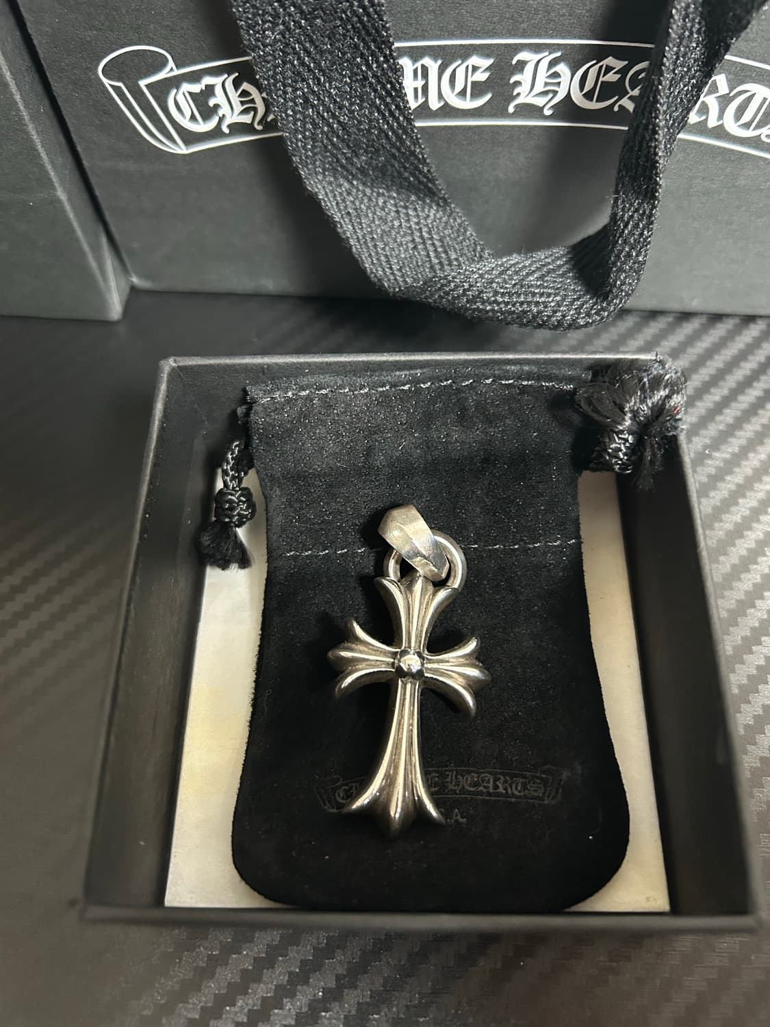 크롬하츠 페이퍼체인 24인치, CH크로스 with 베일 상품이미지2