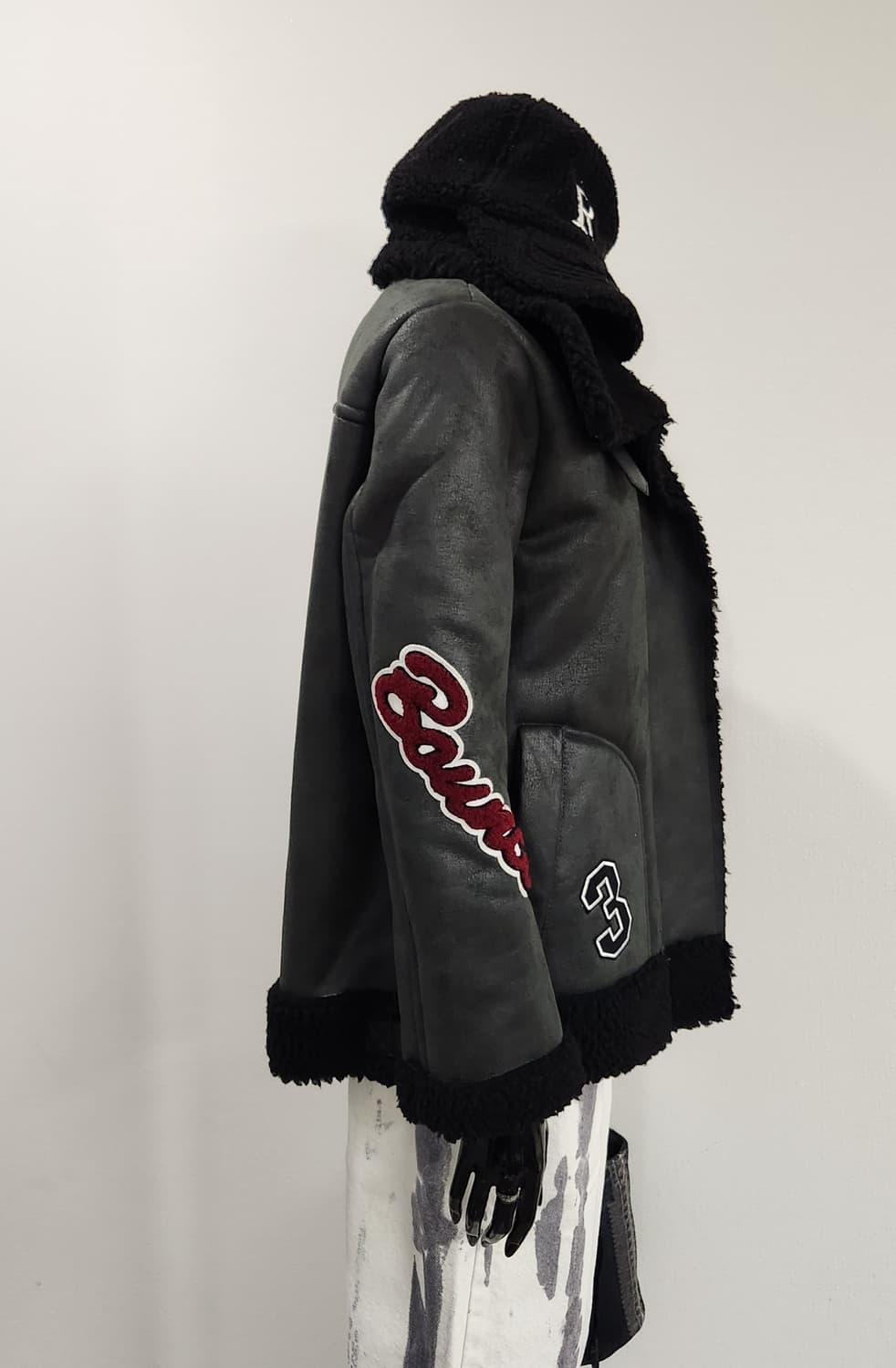 패치 무스탕점퍼 상품이미지3