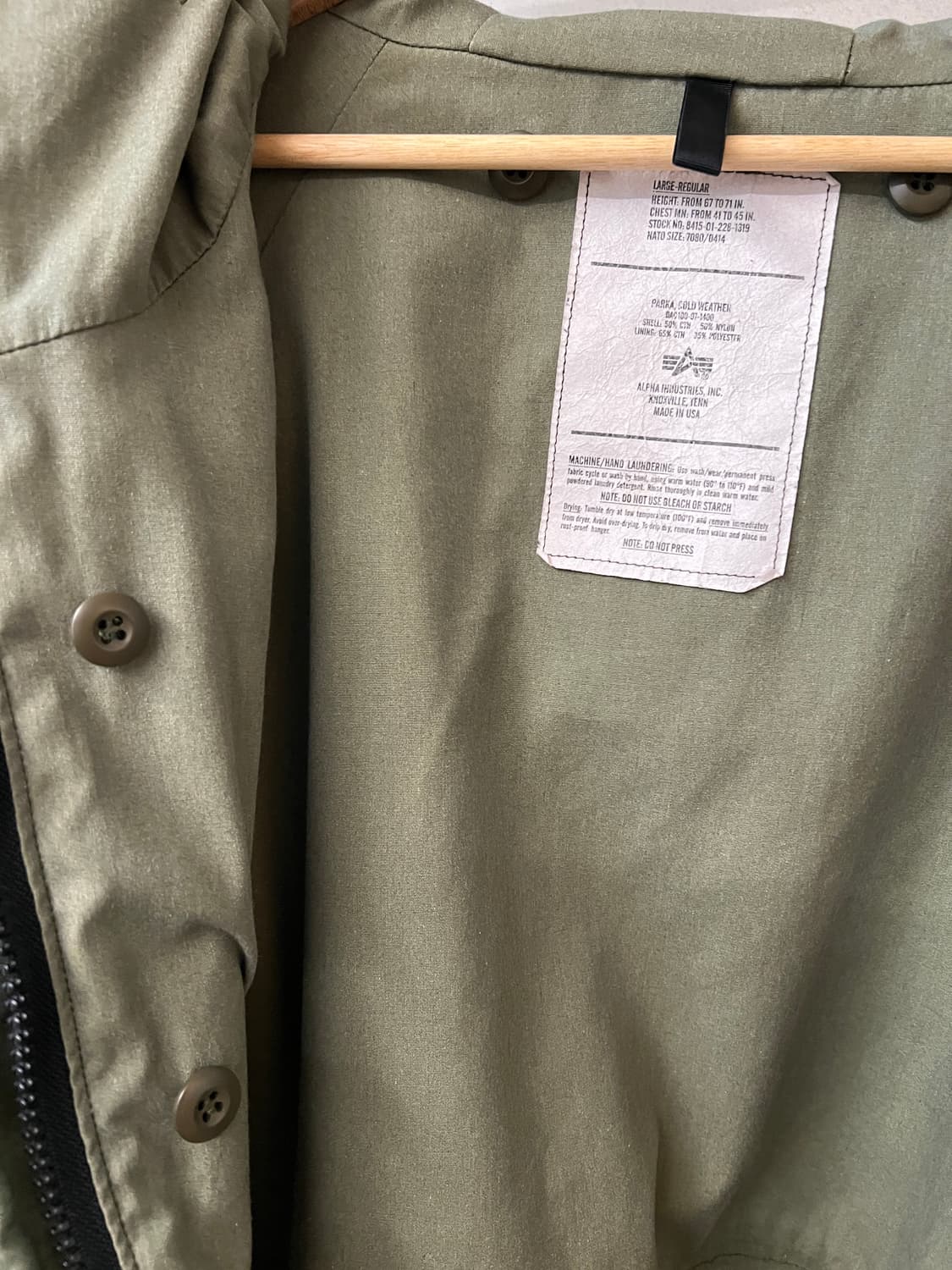 알파인더스트리 야상 자켓 상품이미지8