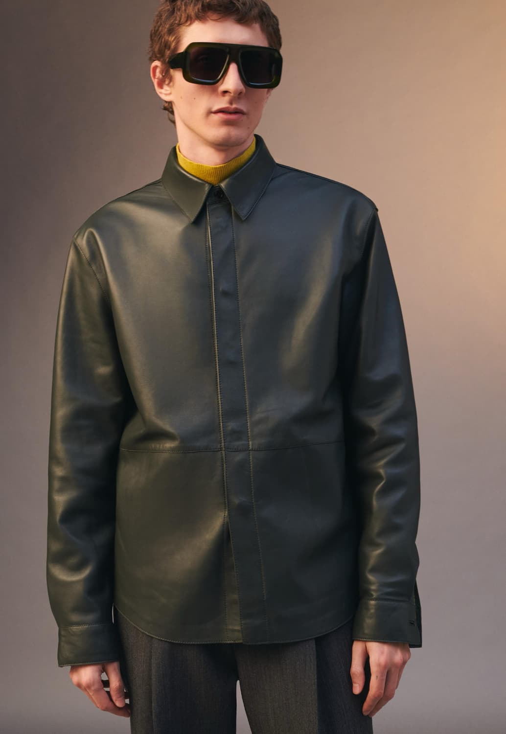 자라 리미티드 에디션 레더 셔츠 가죽 셔츠 L 상품이미지2