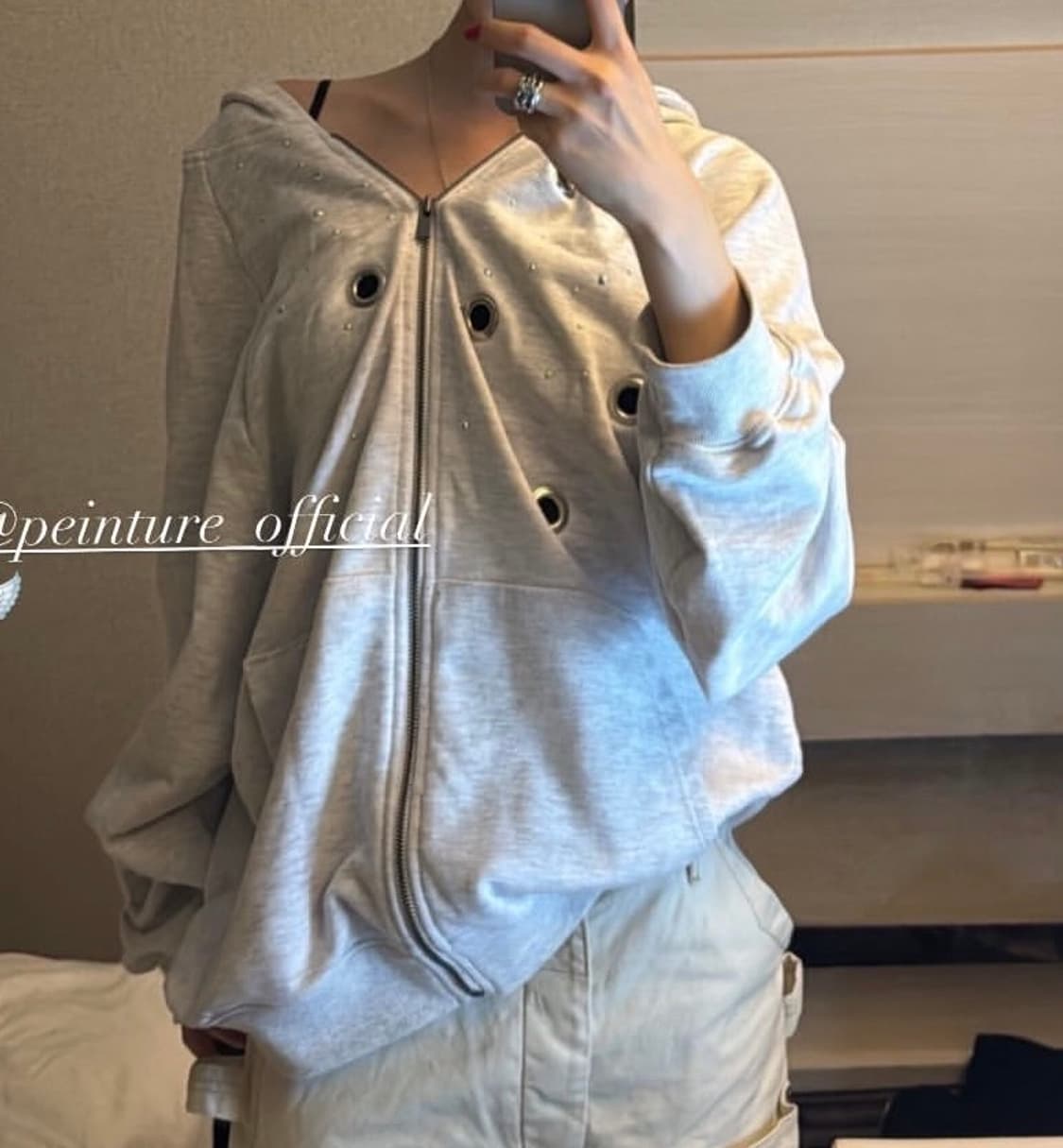 페인츄얼 스터드 후드집업 상품이미지2