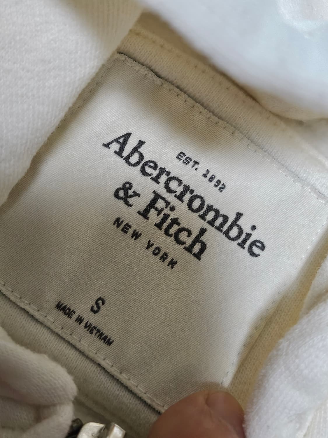 아베크롬비 아치 자수로고 핀터깔 y2k 후드집업 S 상품이미지3