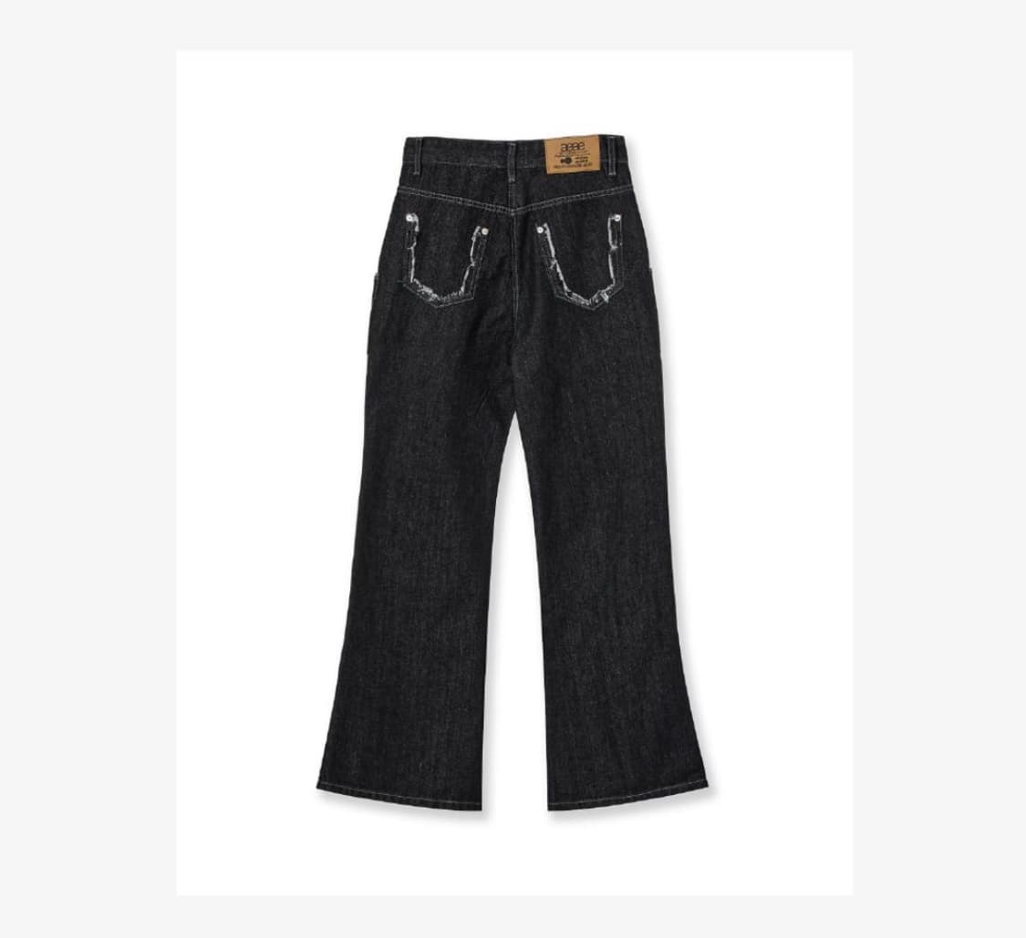RAW EDGE FLARE JEANS [BLACK] 상품이미지2