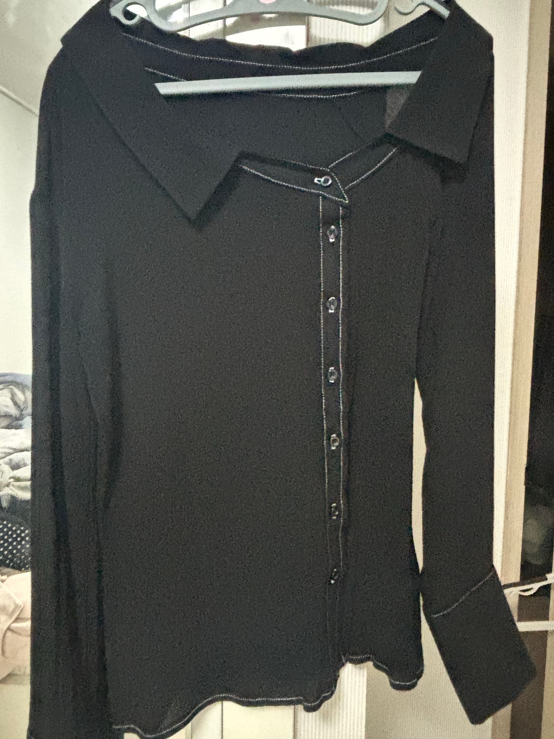 쓰리타임즈 스티치 오프 셔츠 상품이미지3