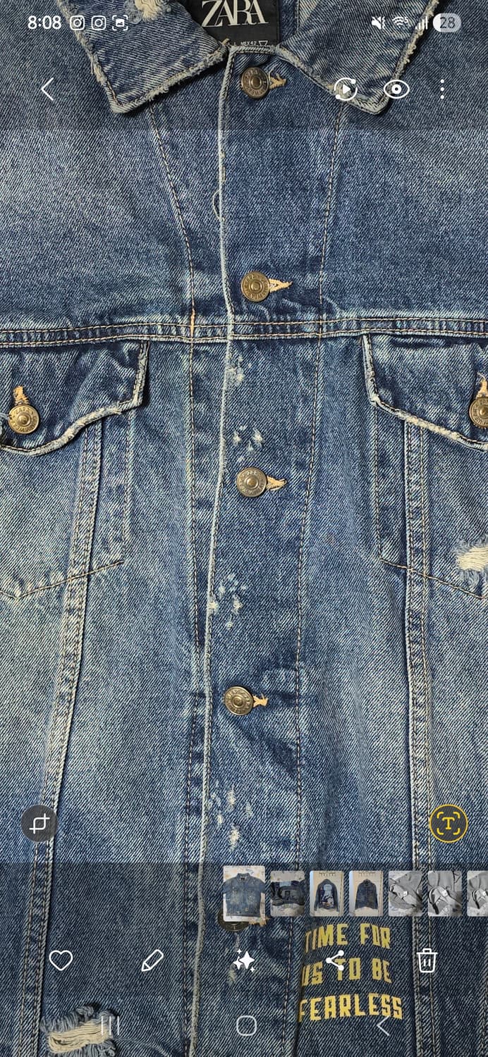 자라 데님 자켓 L 디스트로이드 상품이미지5