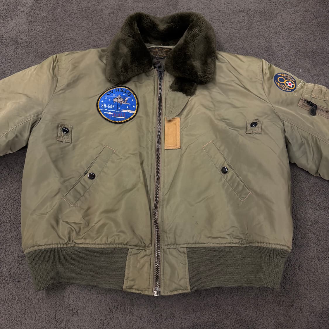 [ L ] 빈티지 U.S B-15 밀리터리 플라이트 항공 점퍼 자켓 상품이미지3