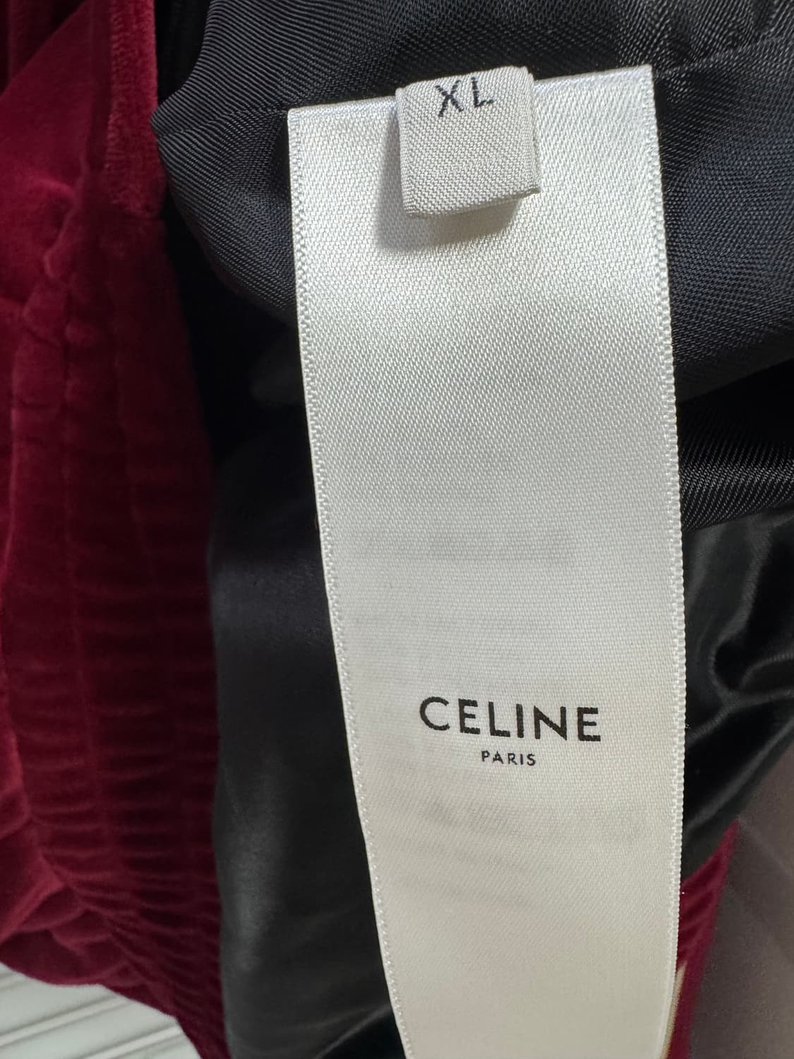 셀린느 25FW 벨벳 자켓 버건디 XL 새상품 상품이미지4