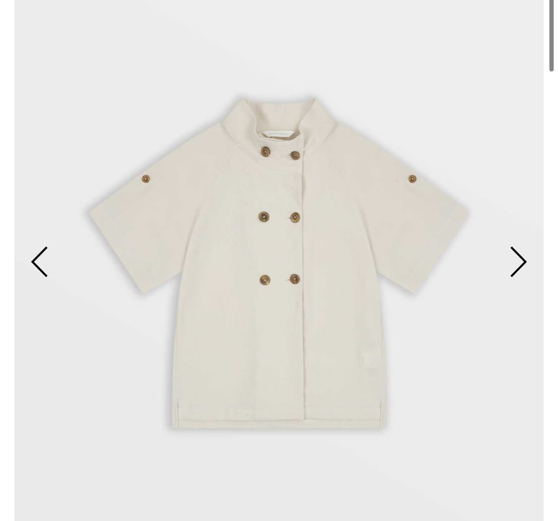 사파리 1/2 double breasted linen half shirt 상품이미지1