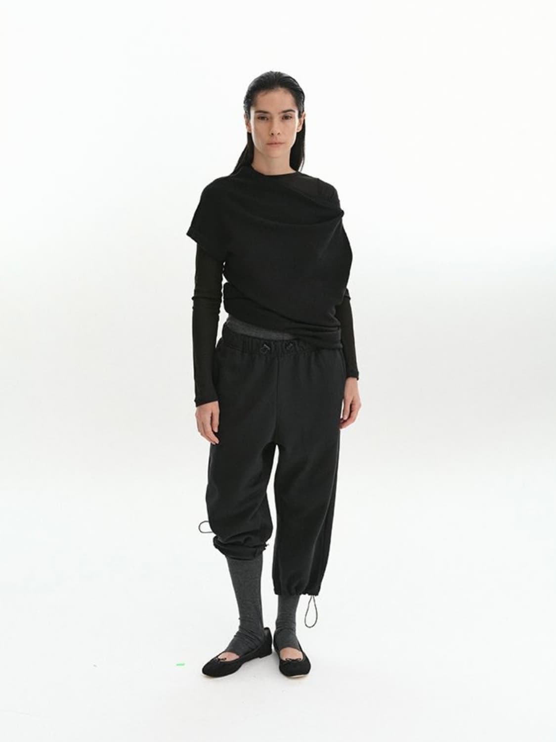 리포스 크롭 조거 팬츠 블랙 s repos 상품이미지1