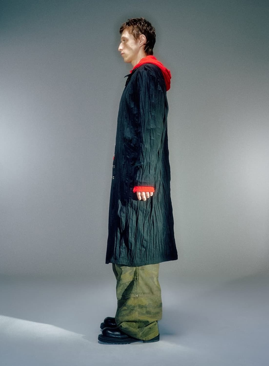 베이컨트 아카이브 HADID WRINKLE HOOK COAT(BLACK) 상품이미지5