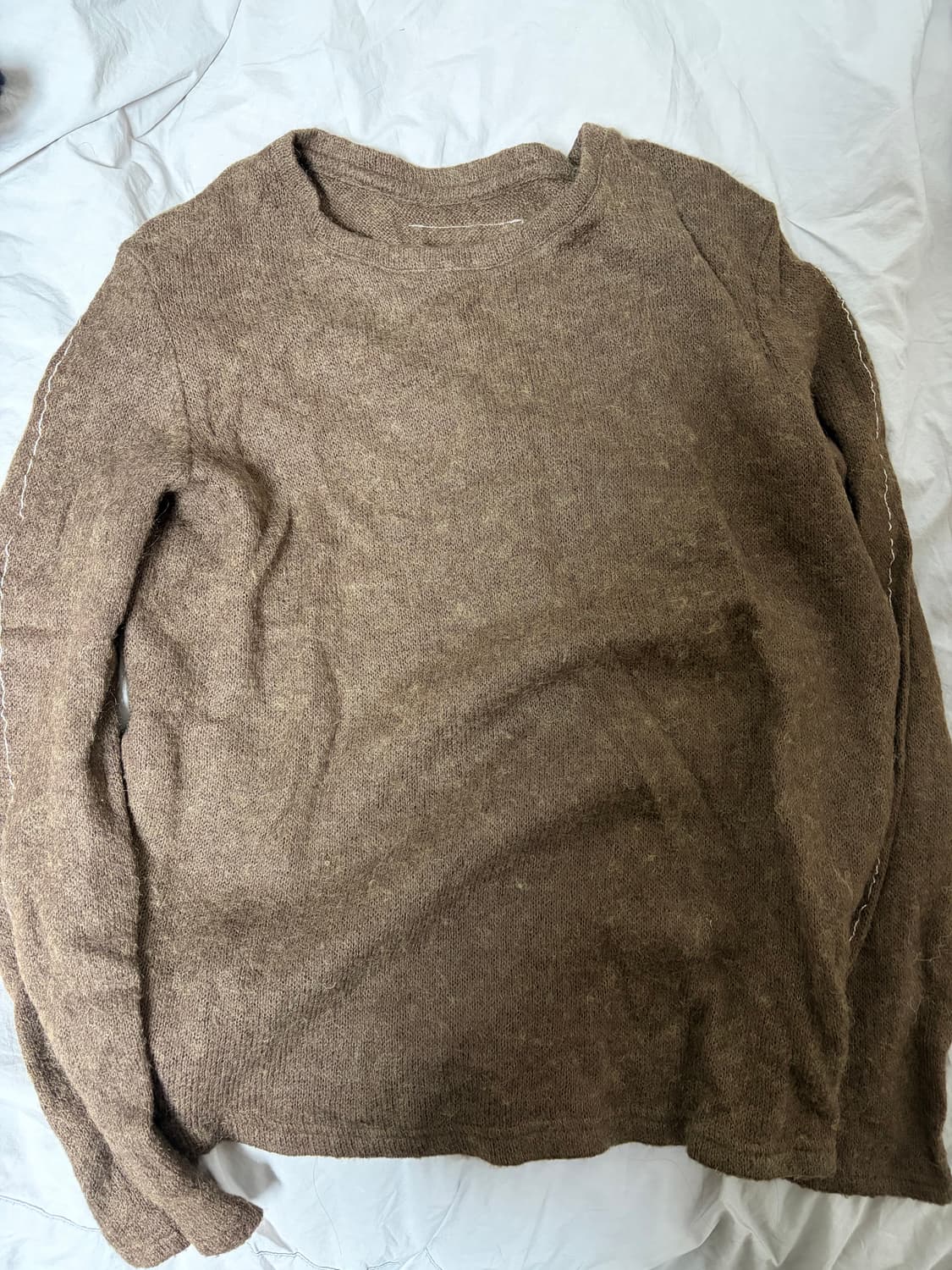 마뗑킴 스티치 니트 브라운 상품이미지3