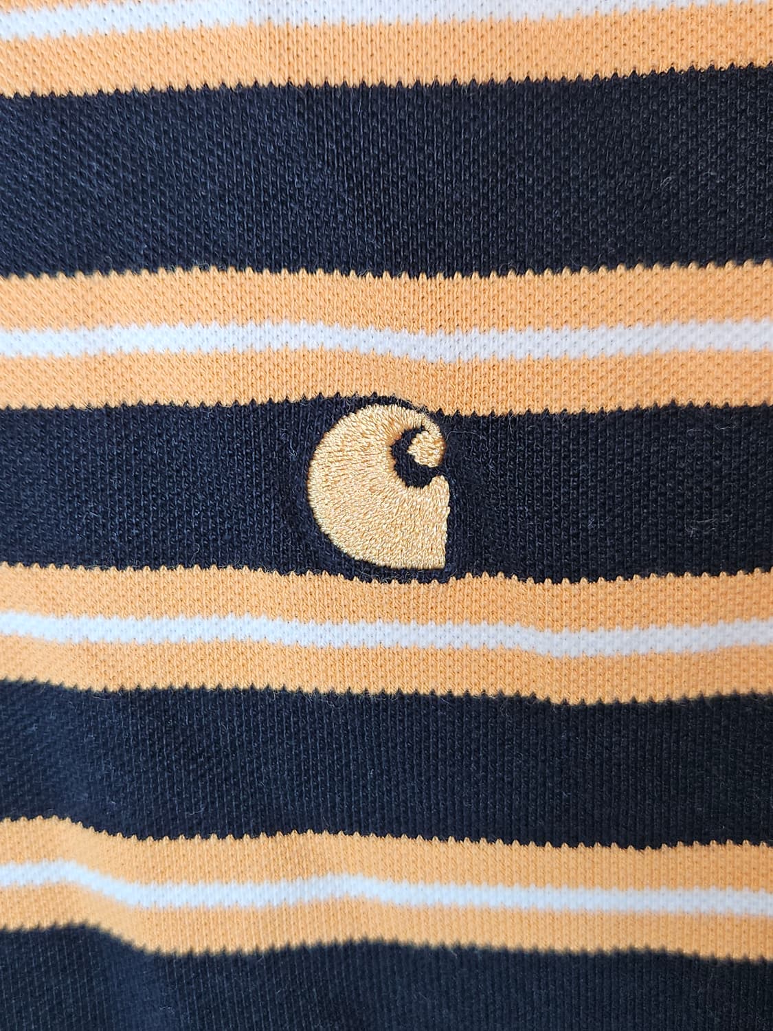 칼하트 wip 카라티 폴로 반팔 피케티 오렌지블랙 L 상품이미지3