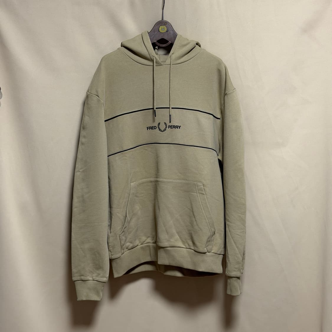 프레드페리 엠브로이더드 패널 후드 스웨트 Lsize 상품이미지1