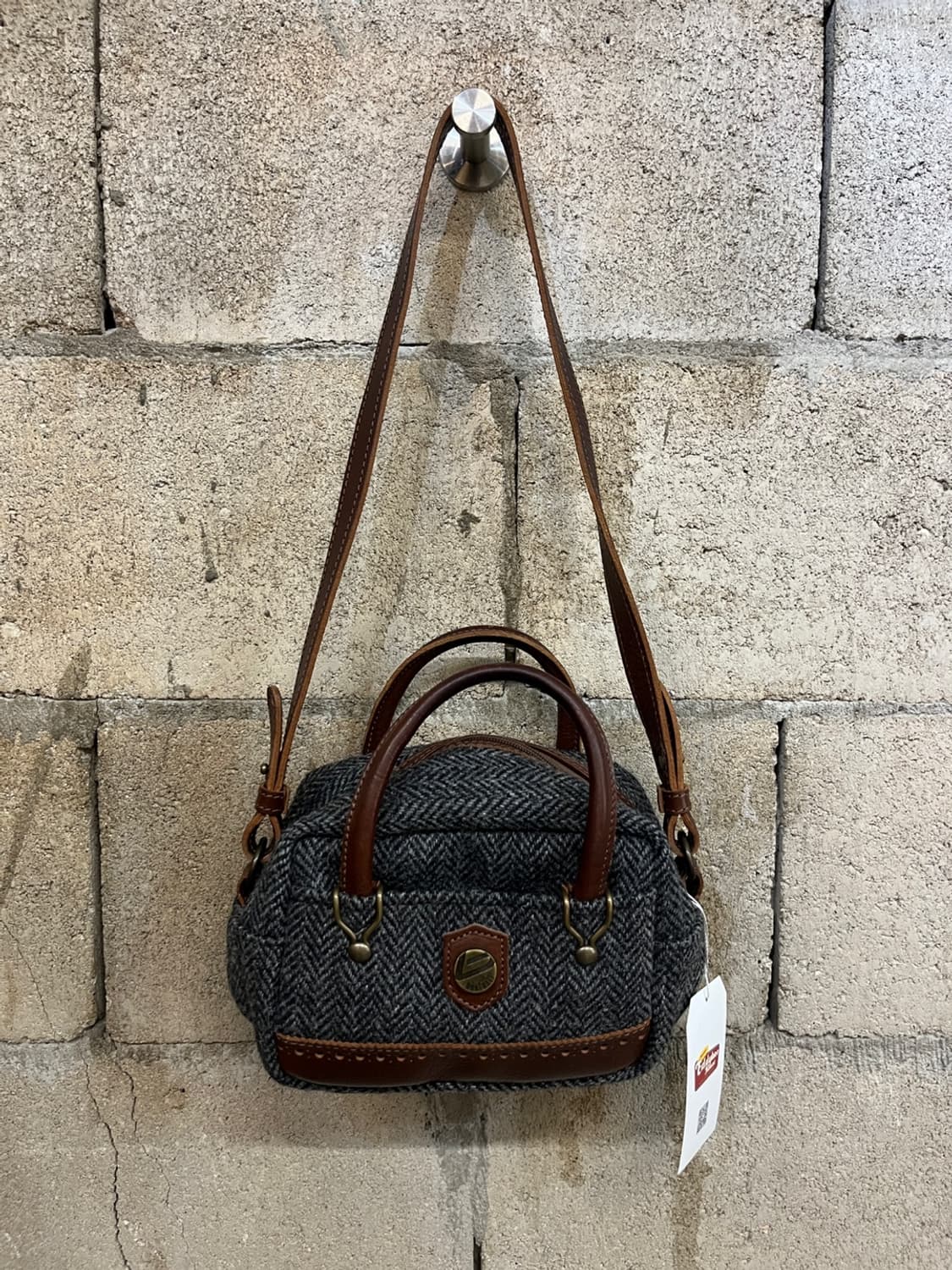 해리스 트위드 헤링본 미니 보스턴 백 상품이미지6