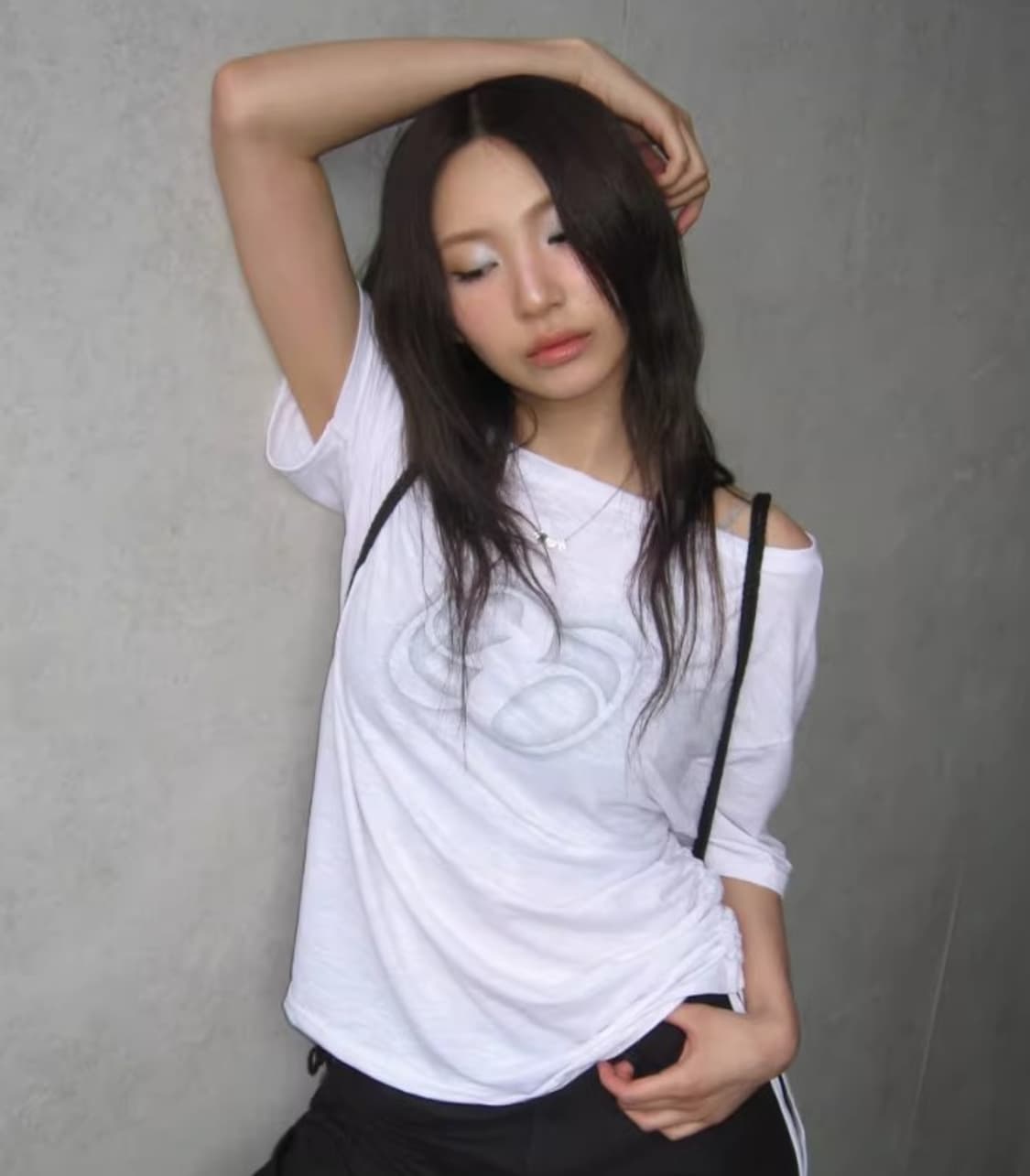 KIKI BOXY SHIRRING TEE / WHITE 상품이미지3