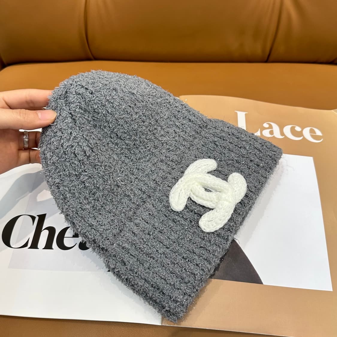 샤넬 캐시미어 비니 그레이 상품이미지5