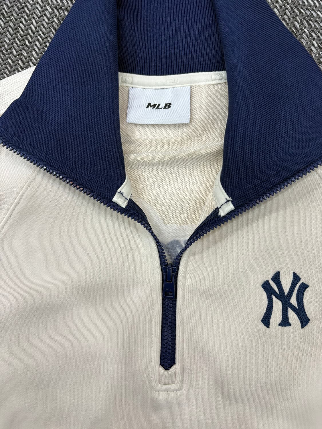 MLB 반집업 아이보리 배색s 상품이미지3