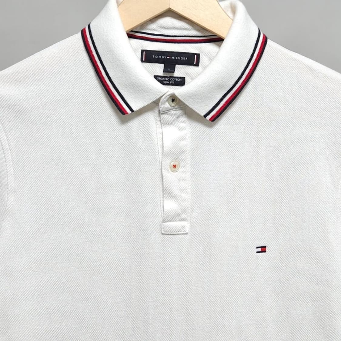 100 Tommy 타미힐피거 반팔 카라티 화이트 상품이미지2