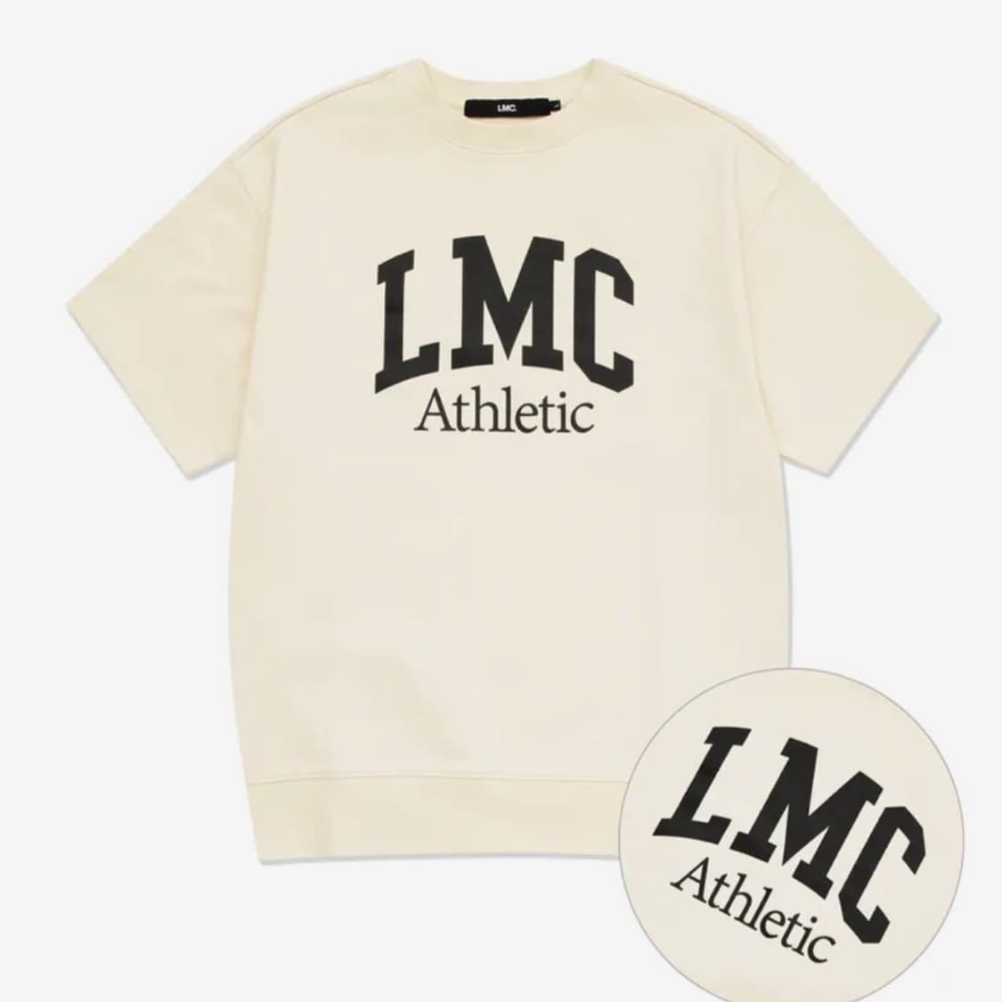 LMC 에슬레틱 숏 슬리브 스웻 티셔츠 크림 상품이미지1