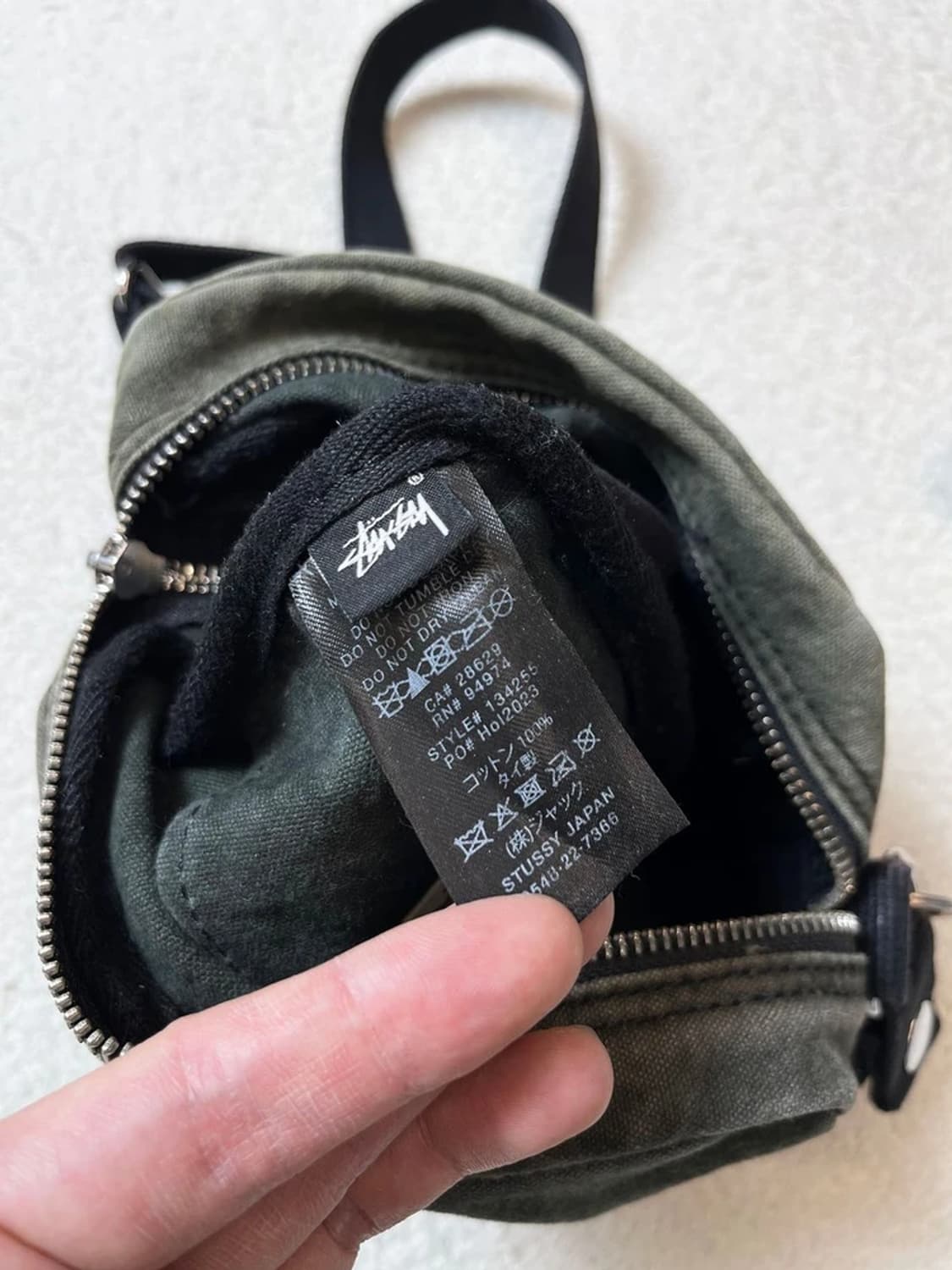 스투시 Stussy 캔버스 피그먼트 워시드 크로스백 A1780 상품이미지10