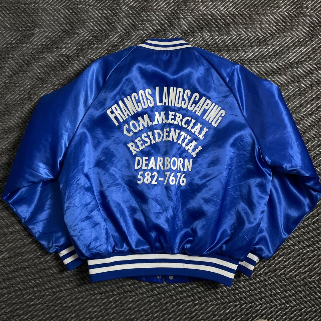 USA 빈티지 레터링 올드스쿨 새틴 바시티 자켓y 4490 상품이미지2