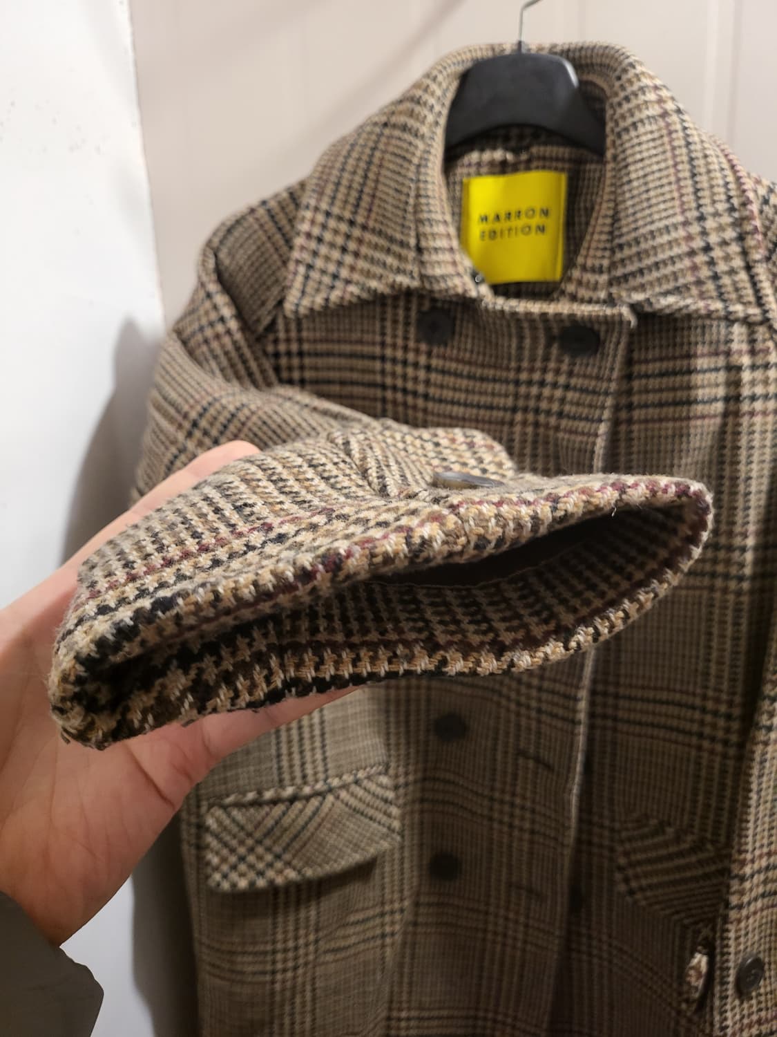 마론에디션 체크 코트 상품이미지3