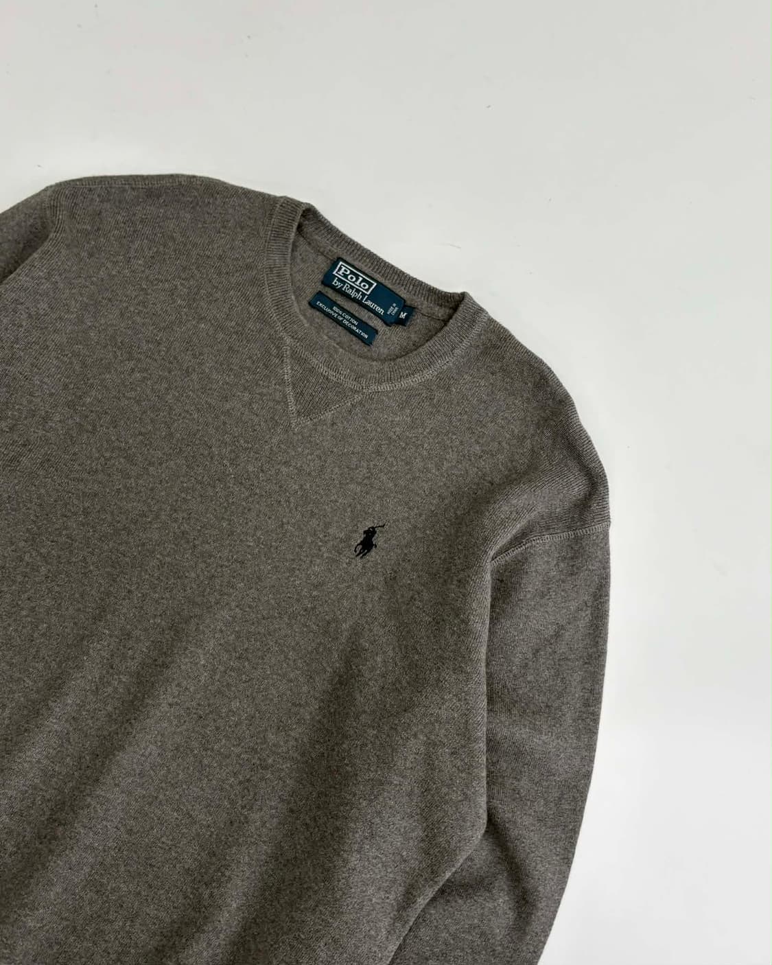 [M] 폴로 랄프로렌 그레이 코튼 니트 스웨터 상품이미지6