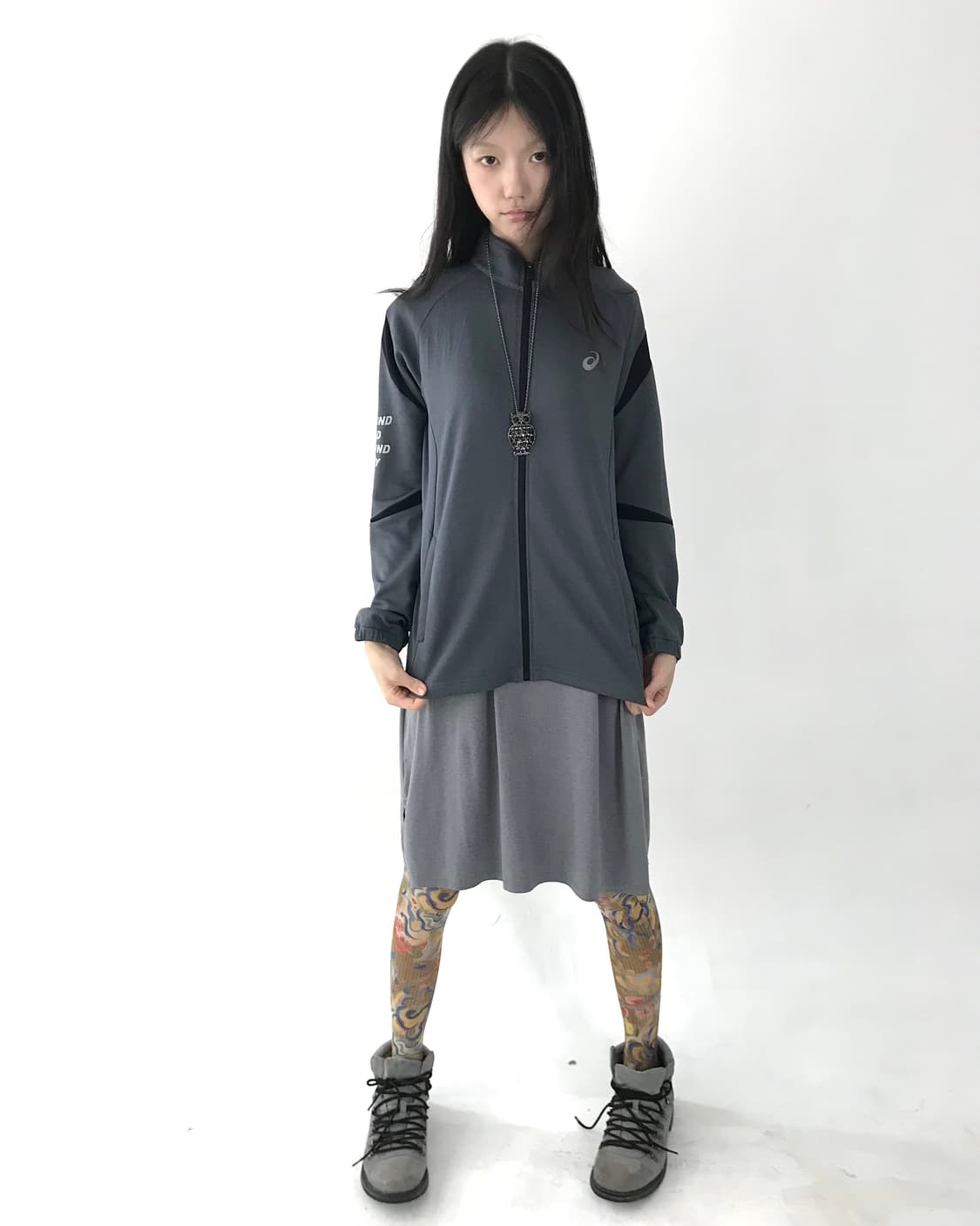 Asics) Cybertic 🦿 grey easy-wear jersey 상품이미지1