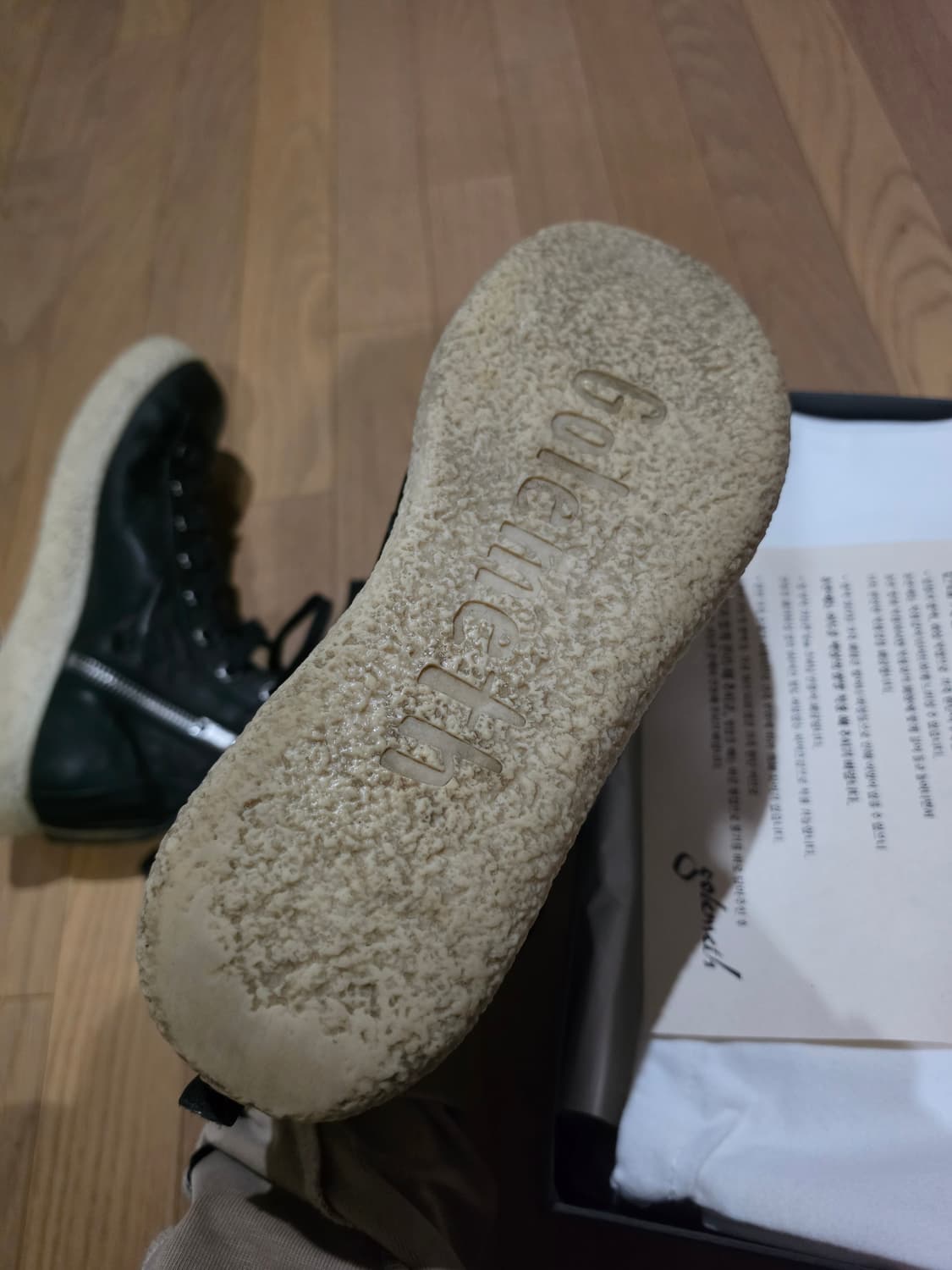 (43)골멧 이모셔널 스니커즈 미드 블랙 상품이미지4