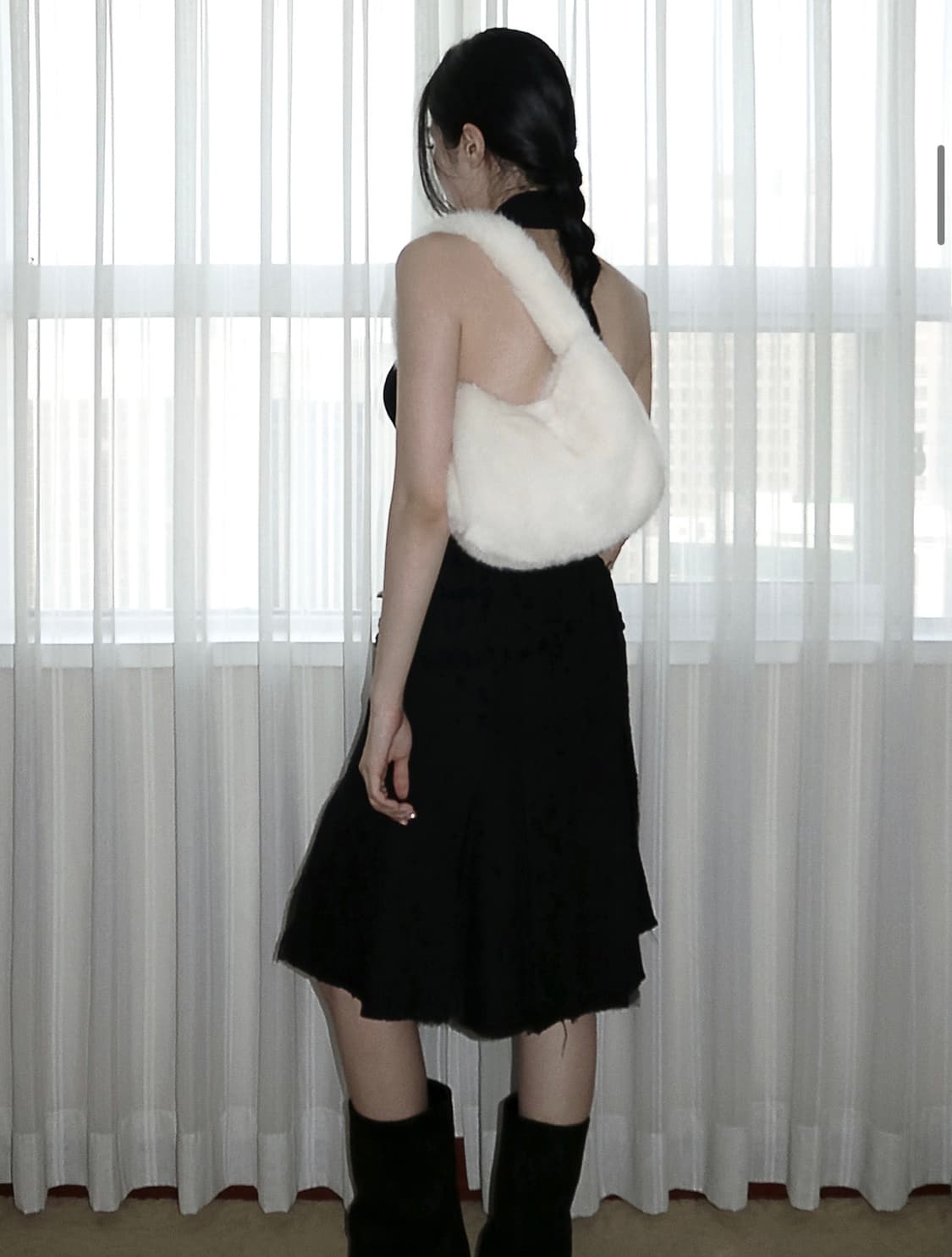 새상품 picea 피시아 퍼 미니 백 화이트 상품이미지7