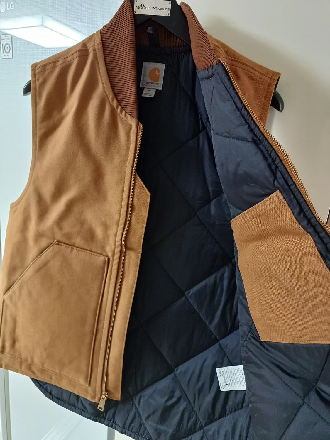 칼하트 carhartt - 브라운 캔버스 퀄팅 베스트 (국내100) 상품이미지6