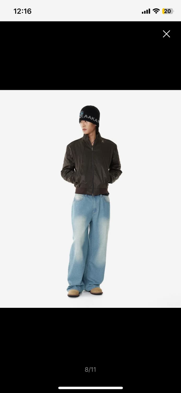 Piping Leather Blouson  아캄 레더 자켓 (브라운) 상품이미지2