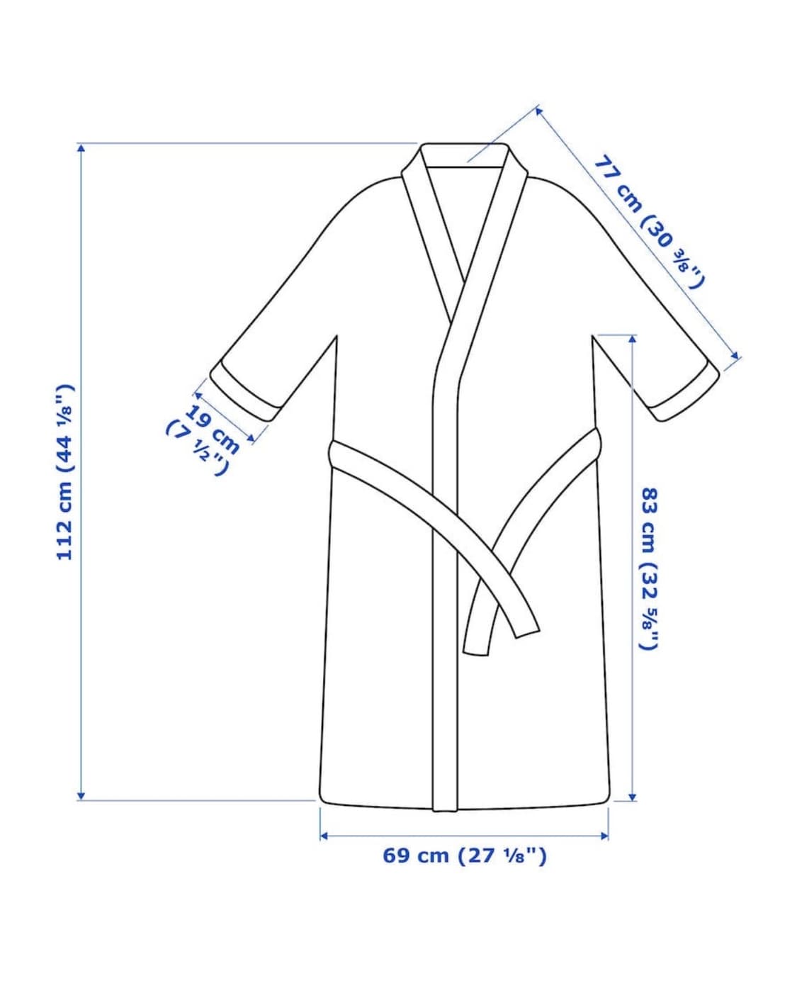 이케아 목욕 가운 그레이 FREE 상품이미지4