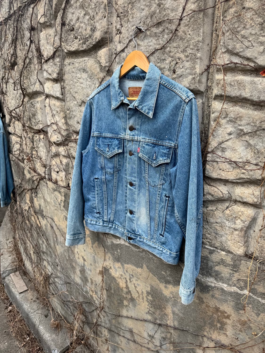 80s 리바이스 빈티지 3세대 워싱 데님 트러커 자켓 40 상품이미지3
