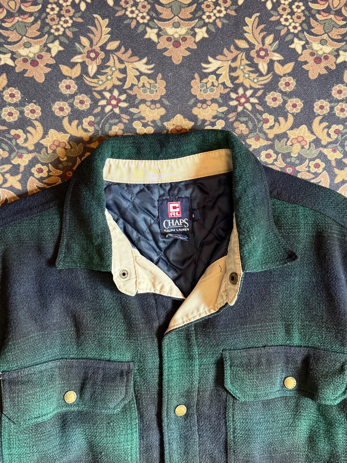Chaps 랄프로렌 울 옴브레 퀼팅 셔츠자켓 상품이미지2