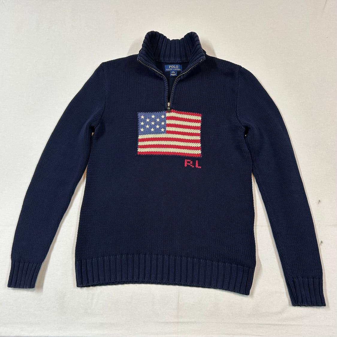 S) 폴로 랄프로렌 네이비 성조기 반집업 스웨터 니트 상품이미지1