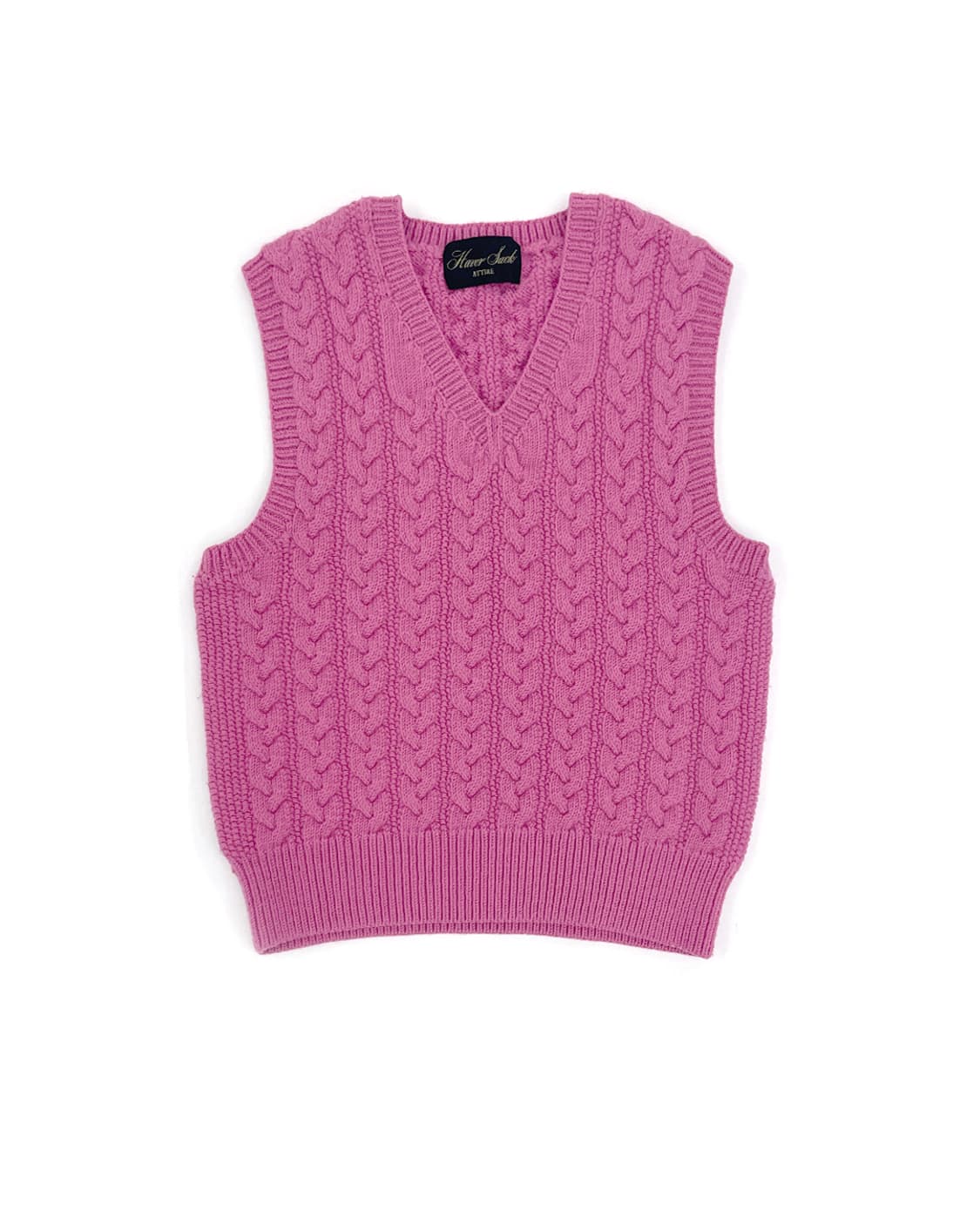 하버색 V넥 케이블 니트 베스트 / OS 상품이미지1